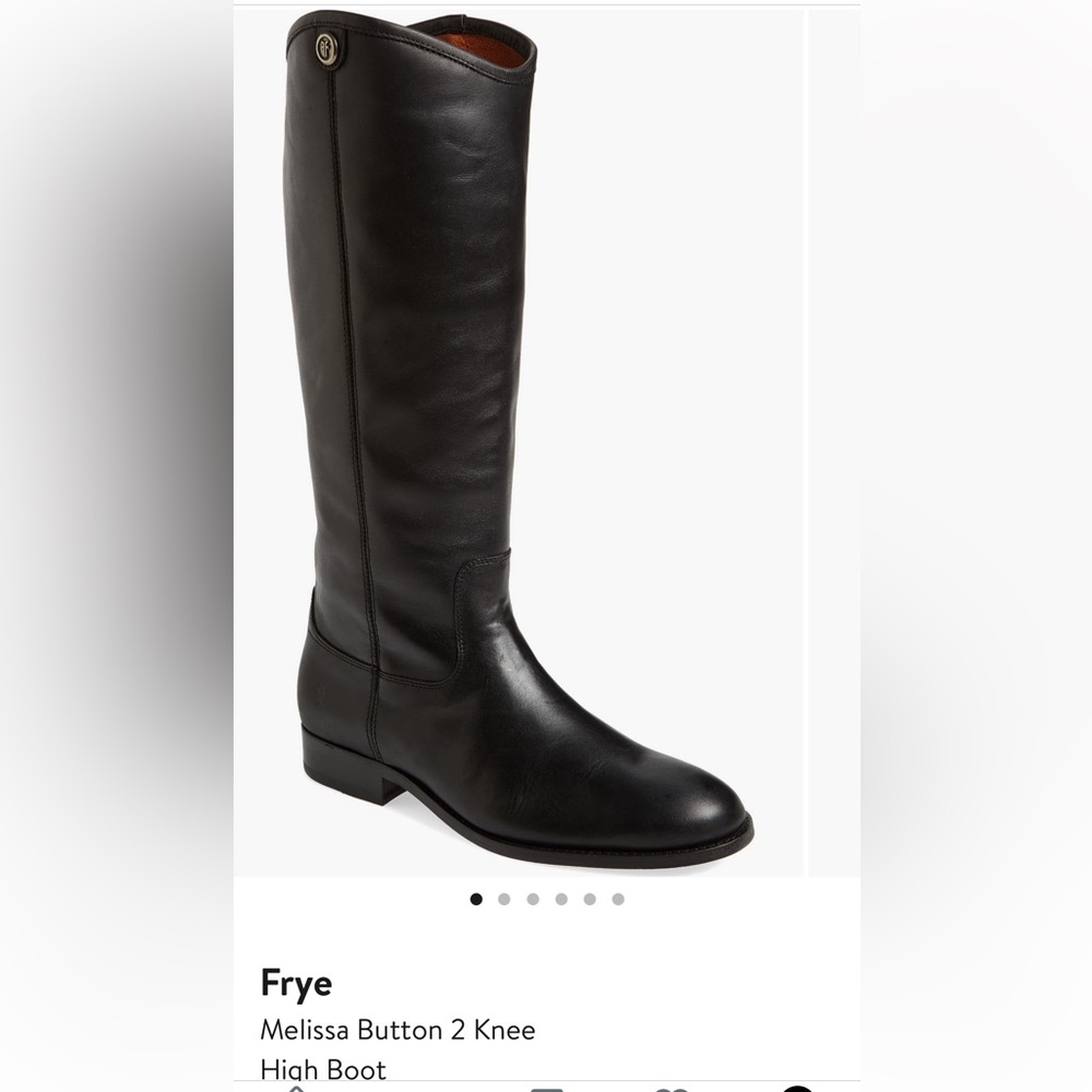 Frye Black Leather Knee-High Boots
